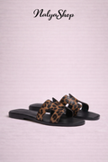 Sandales Chypre Imprimé Léopard